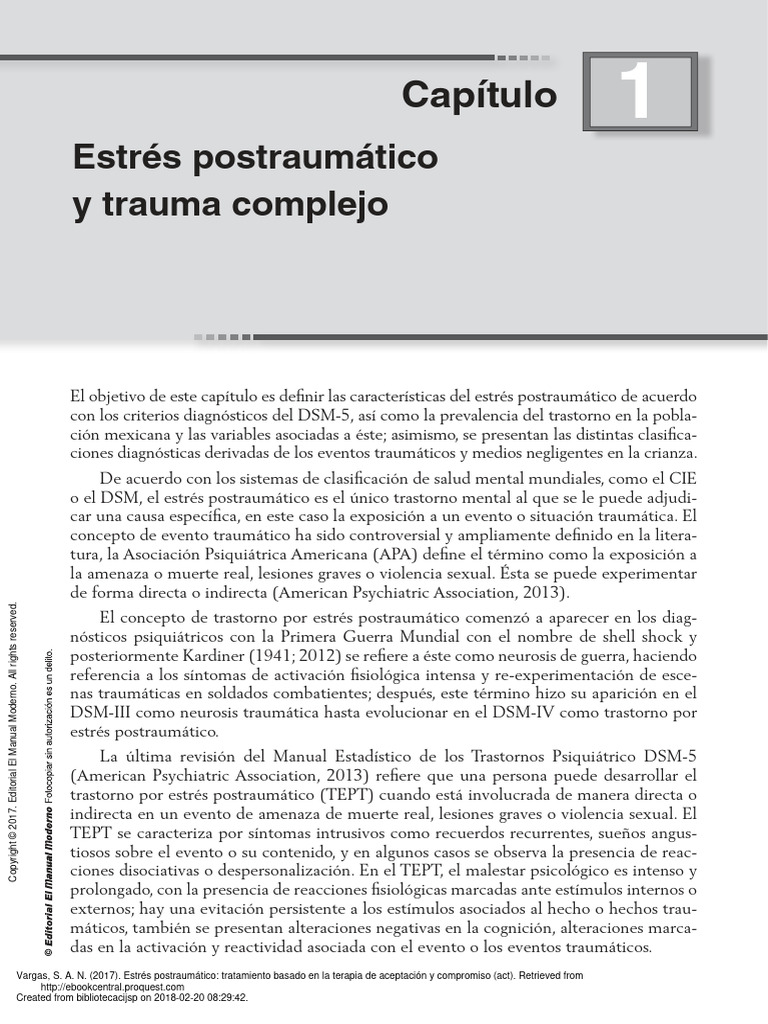 Estres Postraumatico Texto Con Ejemplificaciones | PDF | Manual ...