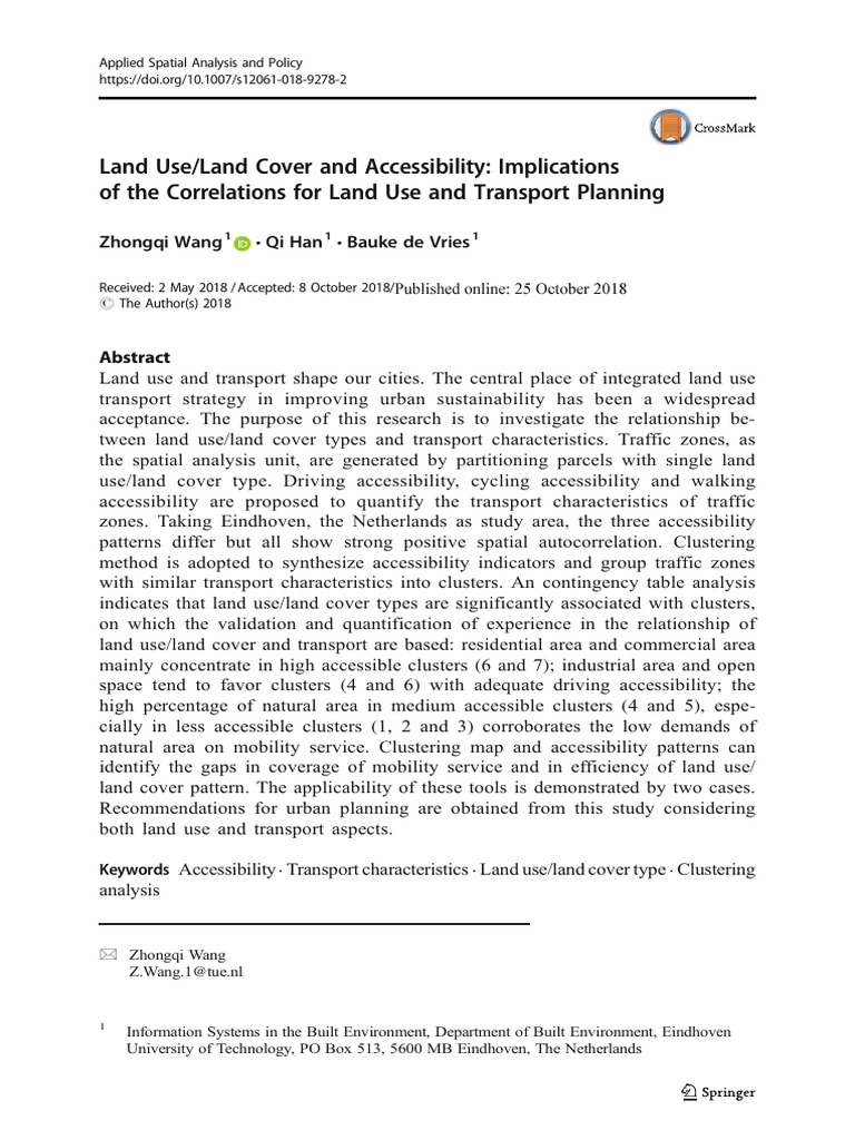 Land UseLand Cover and Accessibility Implications | PDF | Cluster ...