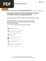 DSM-5 Criteria for Dissociative Identity Disorder | PDF
