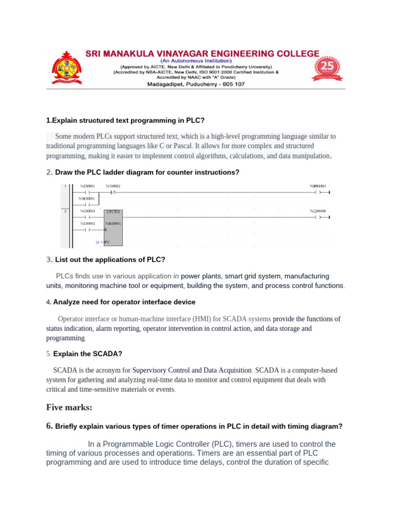 Pa Cat 2 Answer Key Pdf Scada Programmable Logic Controller