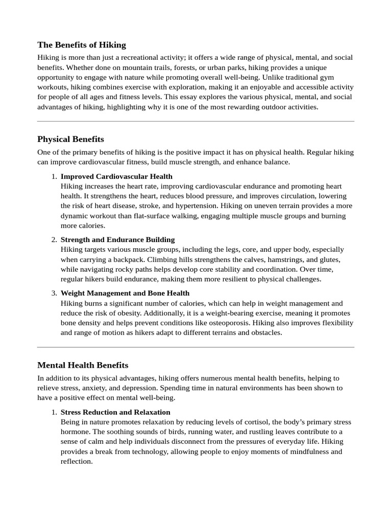 National Geographic Benefits Of Hiking