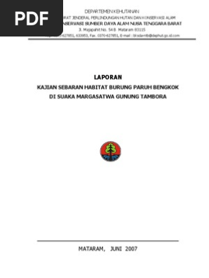 Sebaran Habitat Burung Paruh Bengkok 1