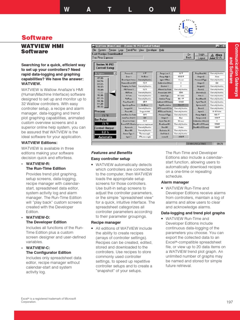 Software WATVIEW HMI | PDF | User Interface | Microsoft Windows