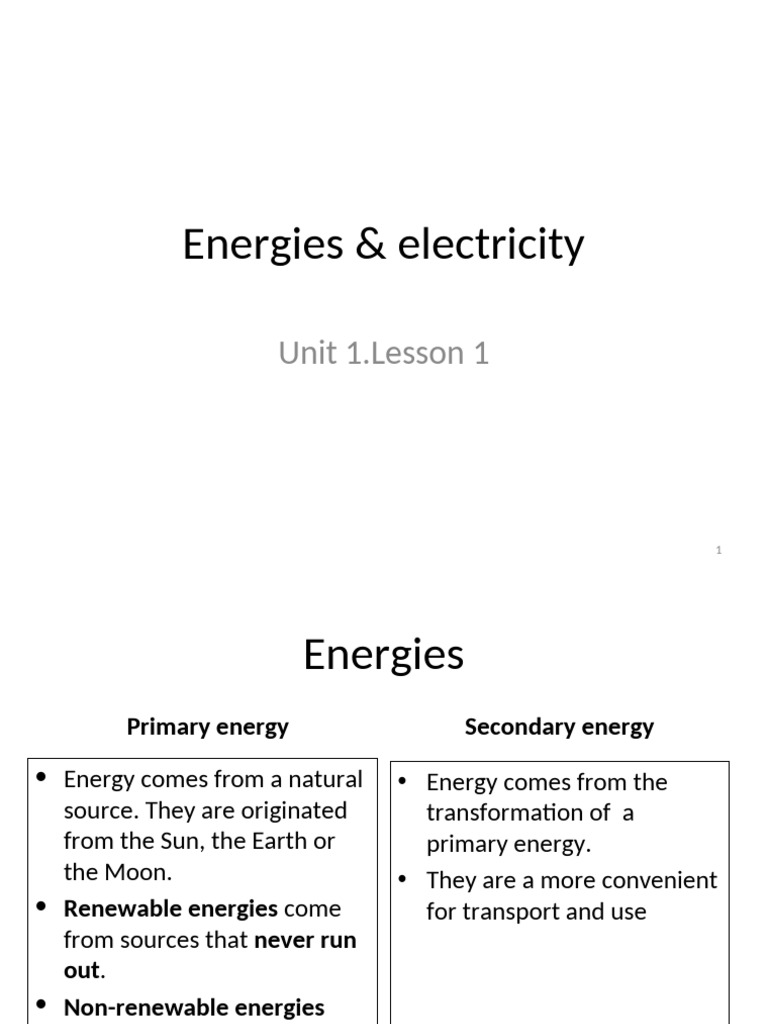Energy Basics for Students | PDF