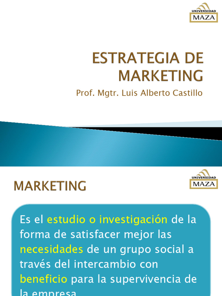 Presentación Estrategias de Marketing | PDF | Marketing | Producto ...
