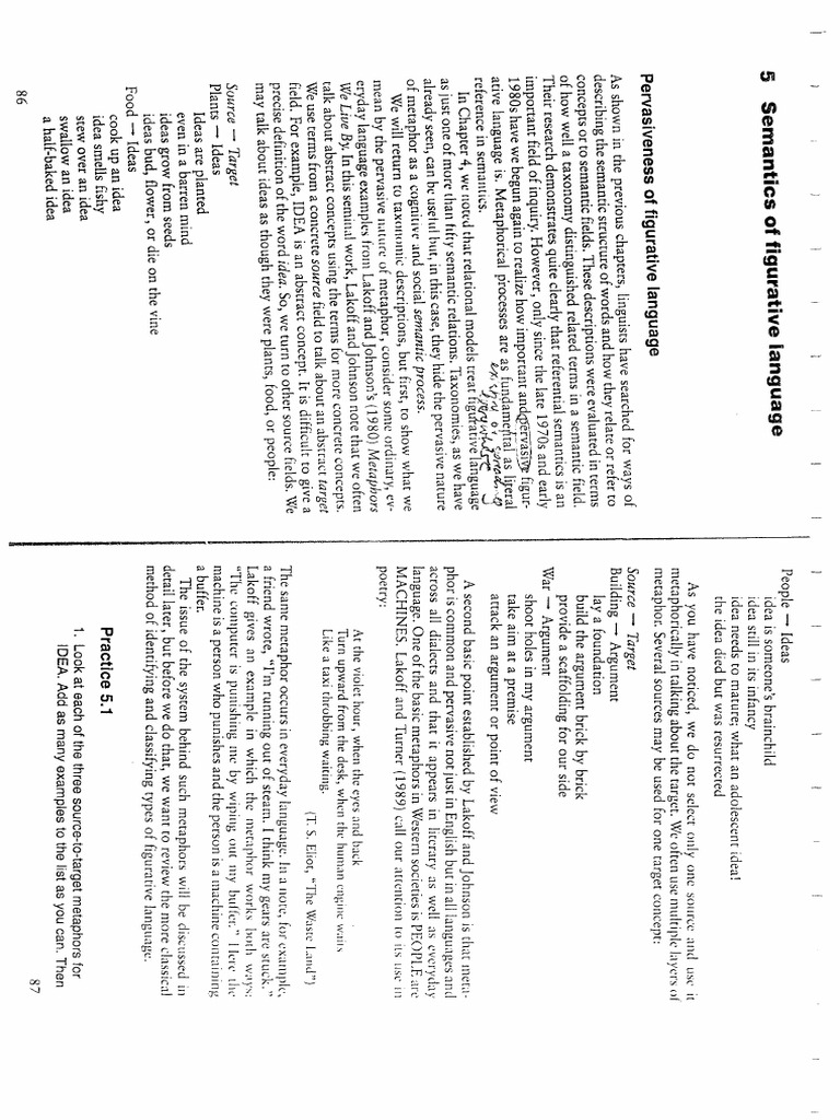 Semantics of Figurative Language | PDF