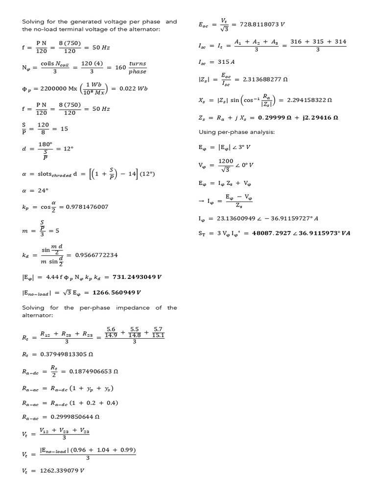 Sample DC Machine Problem Course 124 | PDF | Electric Power | Power ...