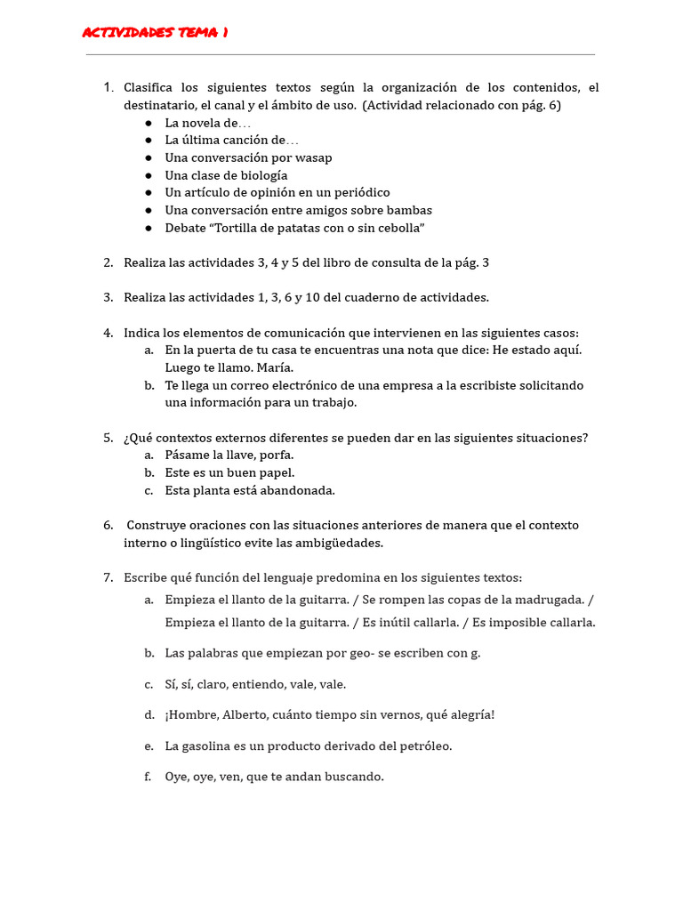 Elementos Comunicación y Funciones Del Lenguaje | PDF | Artes del ...