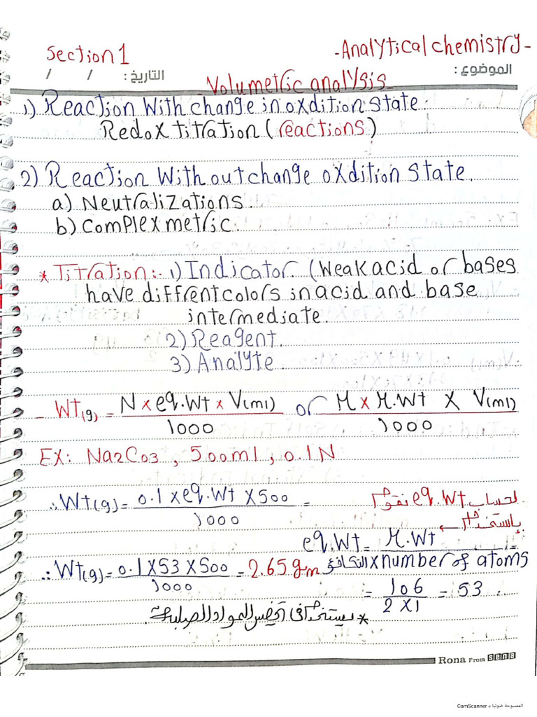 Analytical Chemistry Sections Pdf