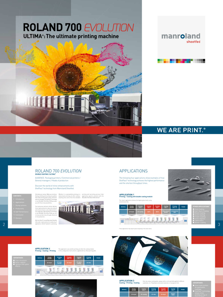Manroland Sheetfed Evolution Ultima 1 | PDF | Industrial Processes ...
