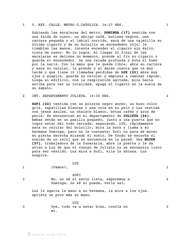 Script Escaleta - Familia Almeida (Fran, Rinna, Feña, Rena) | PDF ...