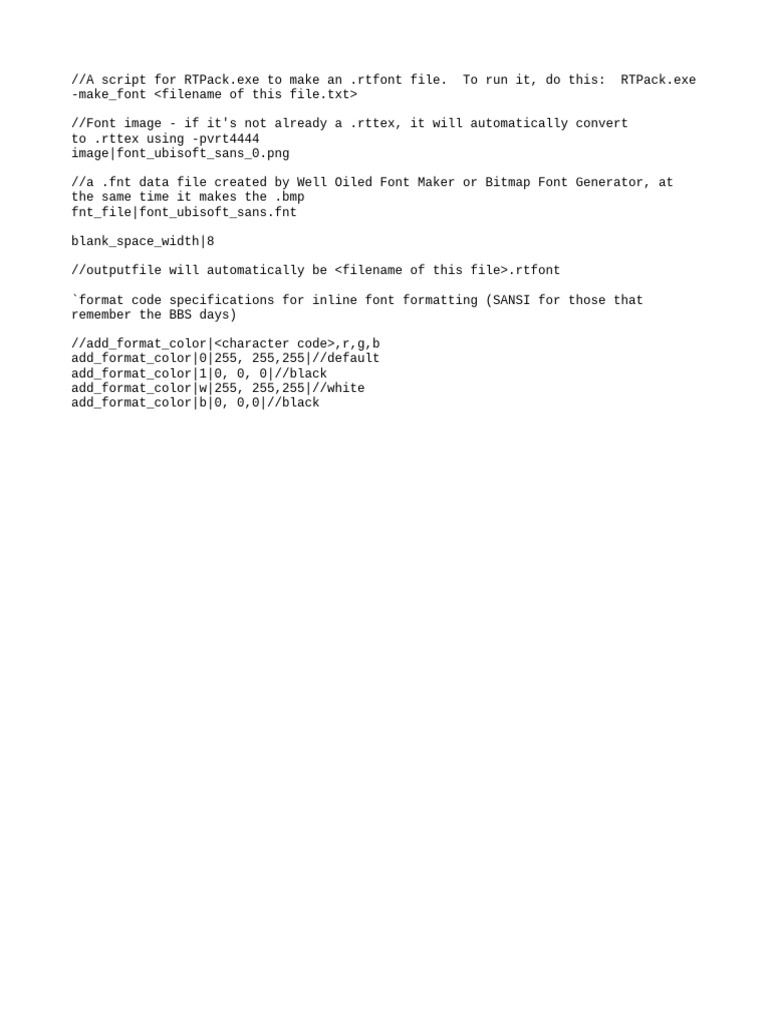 Creating Ubisoft Sans .rtfont Files | PDF