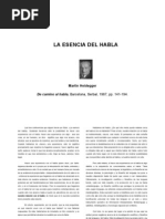Heidegger - La Esencia Del Habla