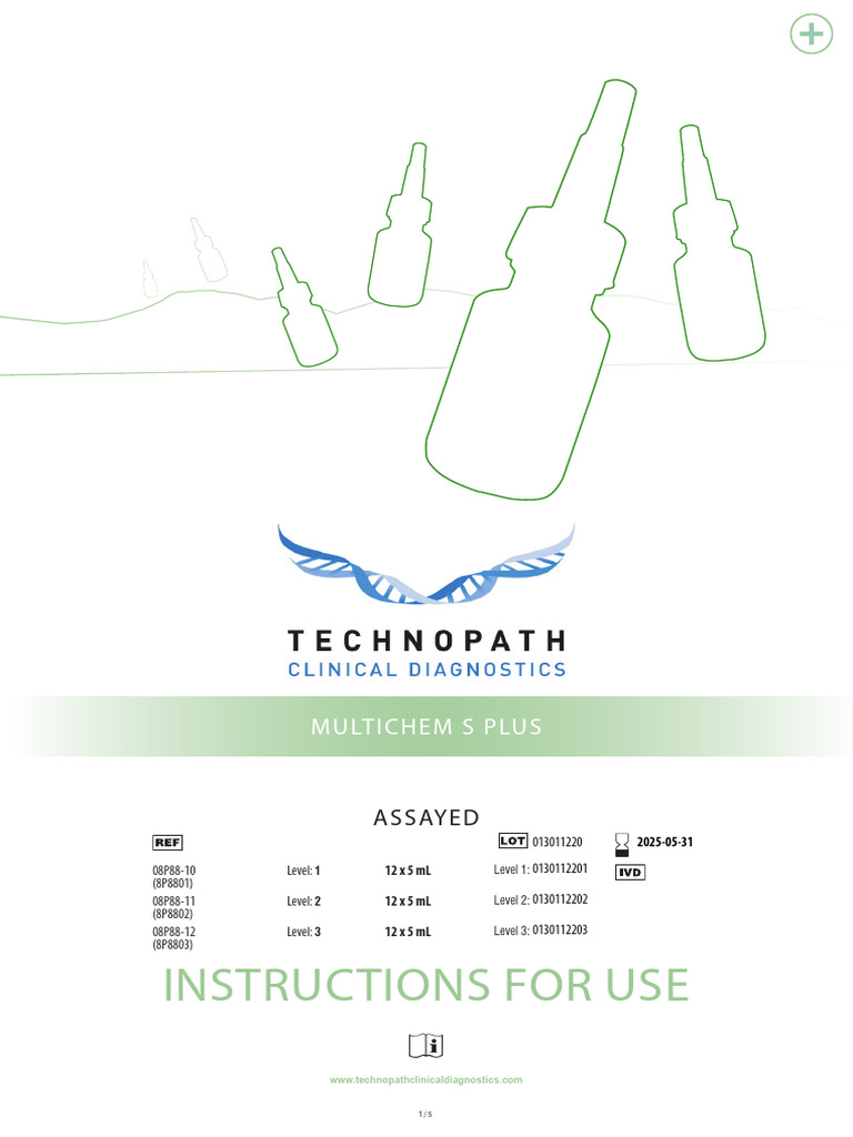 Multichem S Plus Quality Control Guide | PDF | Lactate Dehydrogenase ...