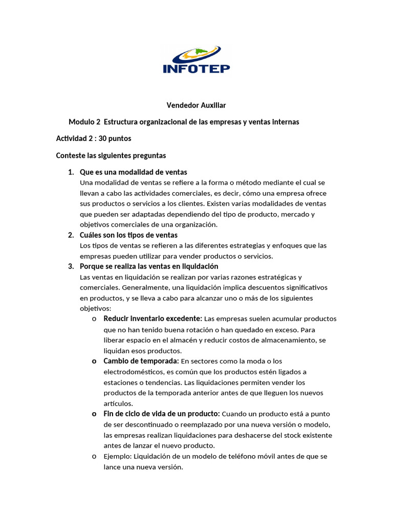 Actividad 2 de Modulo 2 | PDF | Business | Marketing