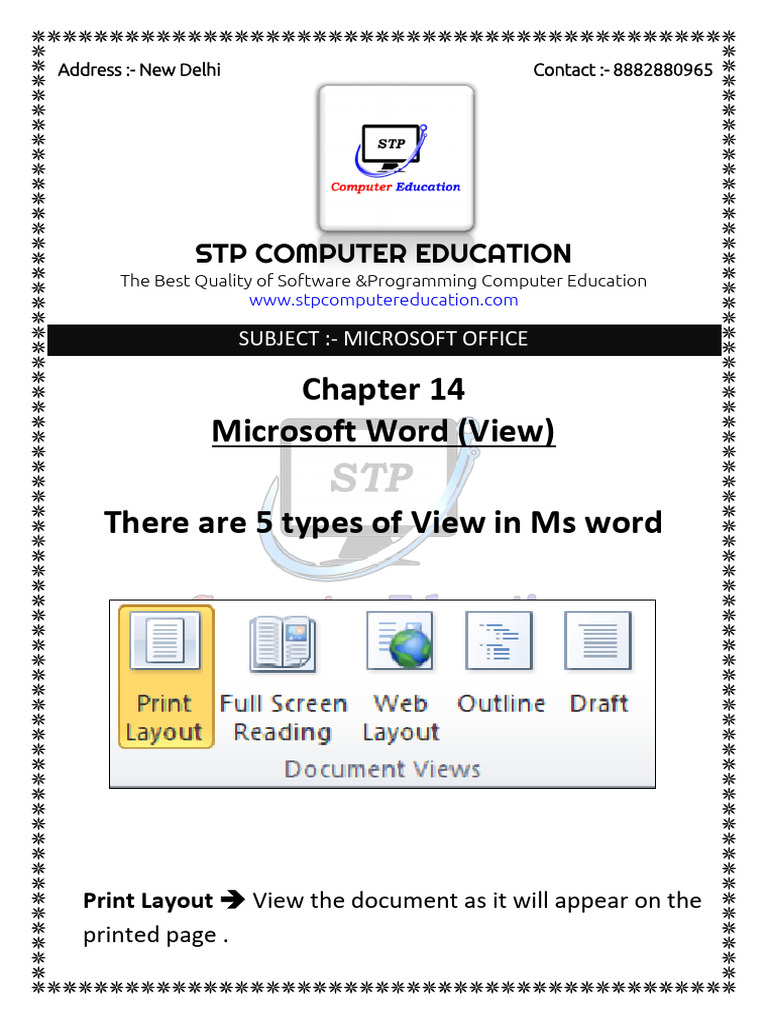 Chapter - 14 Ms Word (View) | PDF | Career & Growth | Business