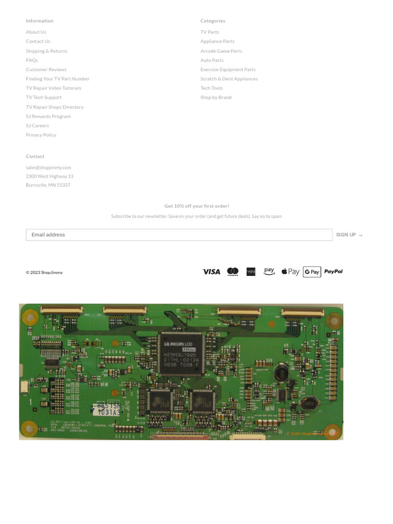Carte T-con Philips 49PUH6101 - Pièce De Rechange Pour Télé Philips, Référence 49 6871L