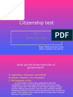 Citizenship Test: By: Ayla Campisi