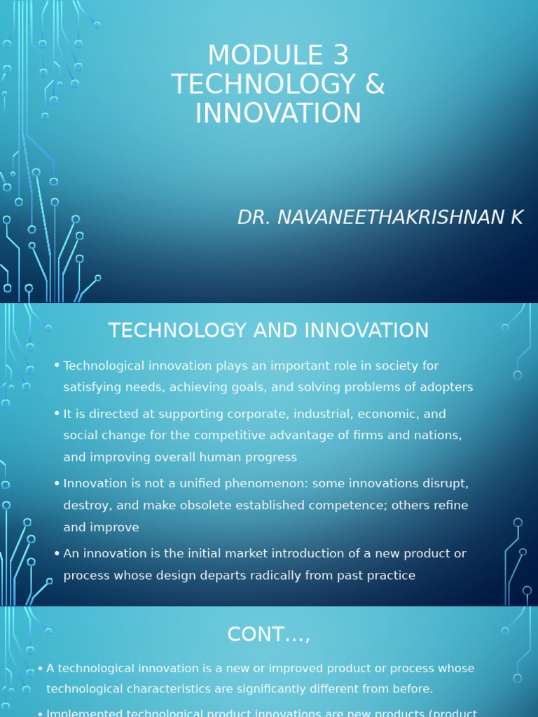 4 Technology and Innovation 07 Sep 2023 | PDF | Innovation | Disruptive ...