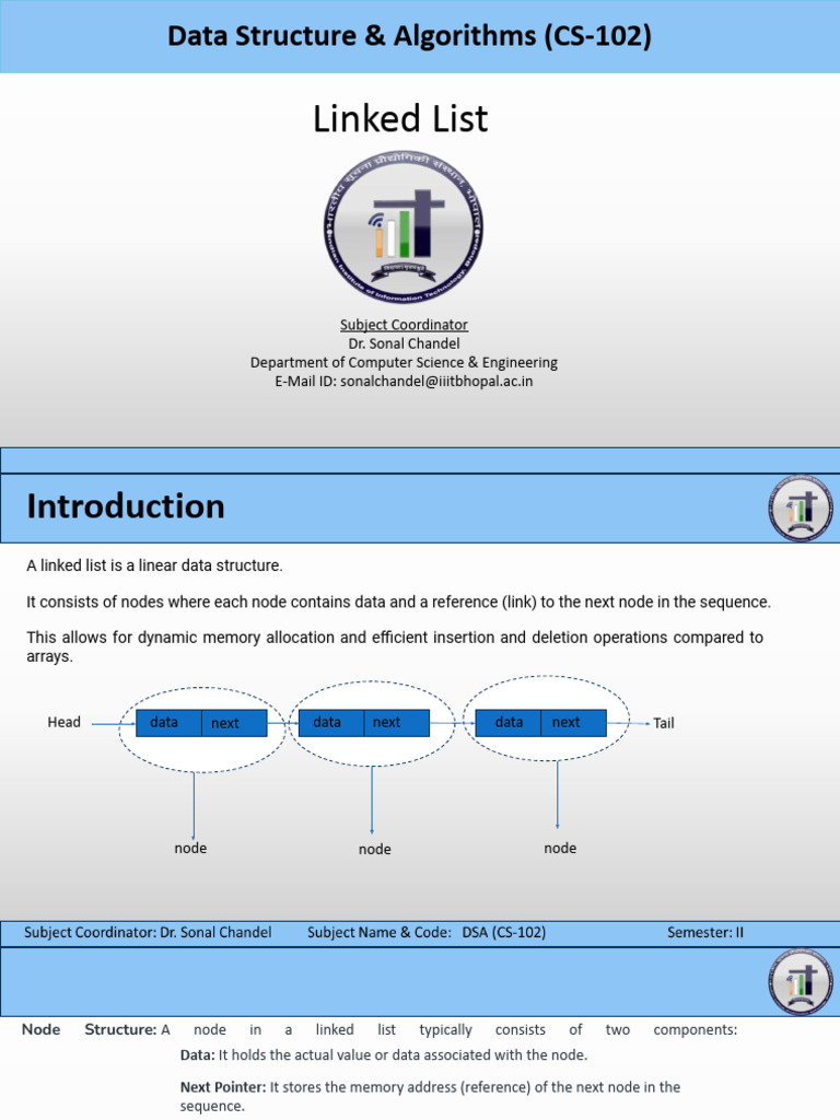 Linked List Singly LL | PDF | Pointer (Computer Programming) | Computer ...