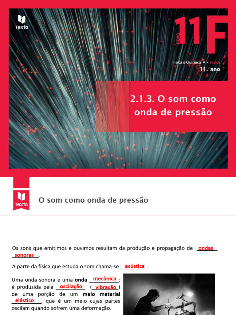 2.1.3.O Som Como Onda de Pressão Física 11º Janeiro 2024 | PDF | Som ...