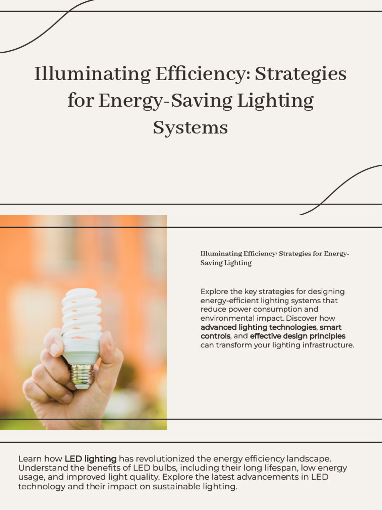 Energy-Saving Lighting Strategies | PDF