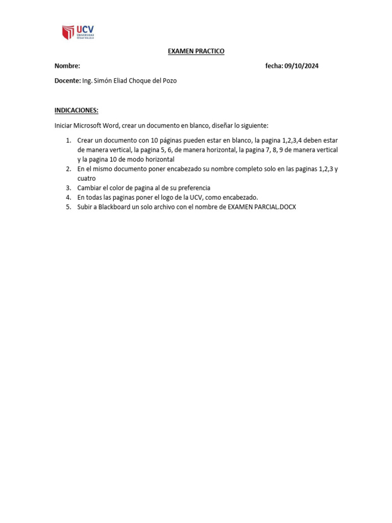Examen Práctico de Microsoft Word | PDF | Crecimiento personal y ...