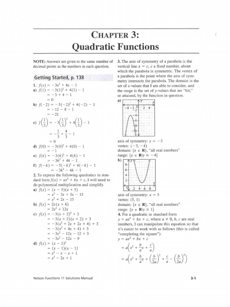 3U Ch. 3 Text Solutions | PDF