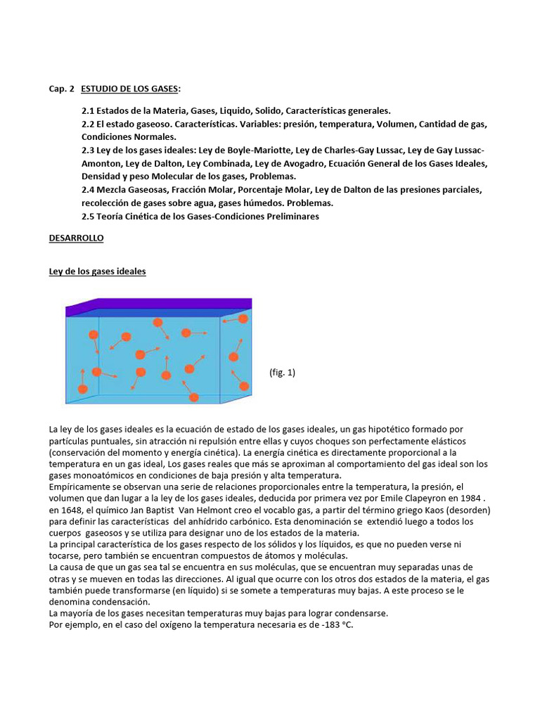 Leyes y Teoría de Gases Ideales | PDF | Gases | Química