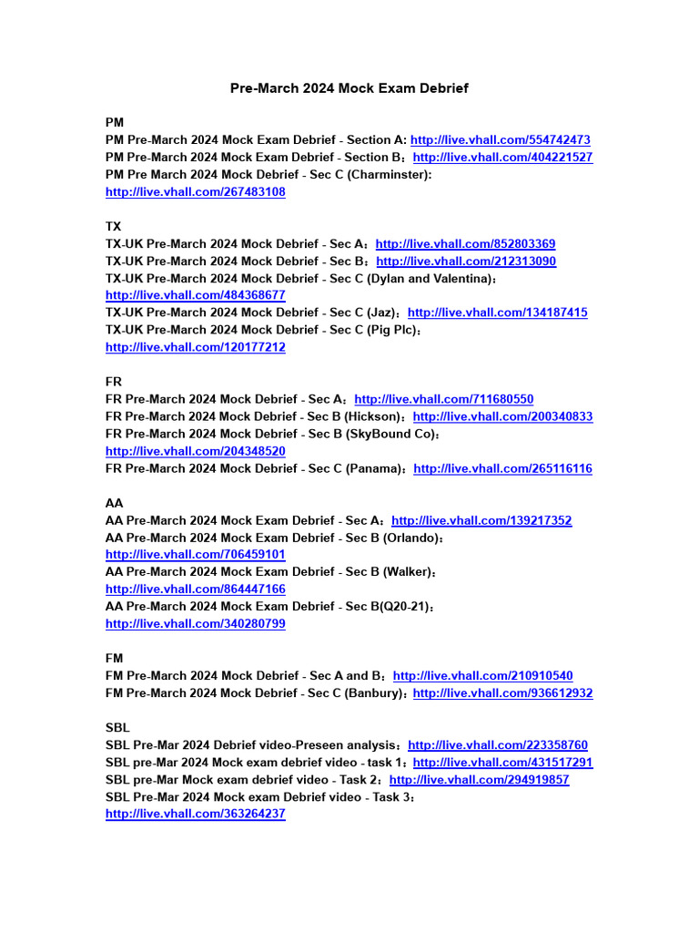 Pre March 2024 Expert Tutor | PDF