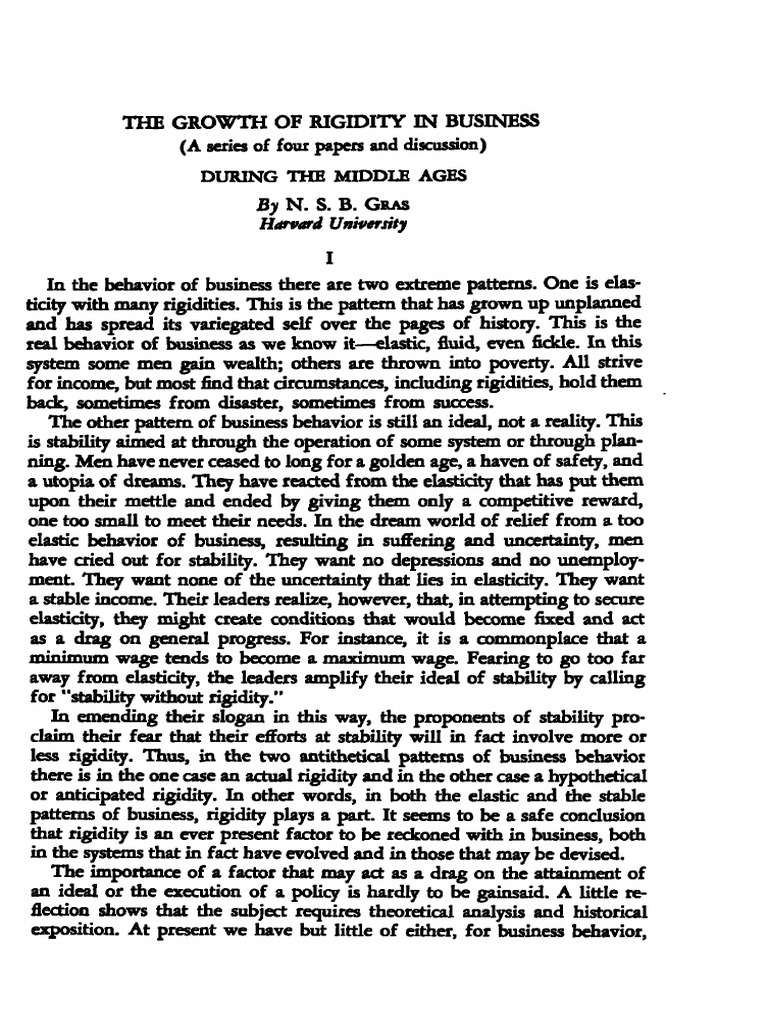 Growth of Rigidity in Business | PDF | Capitalism | Guild