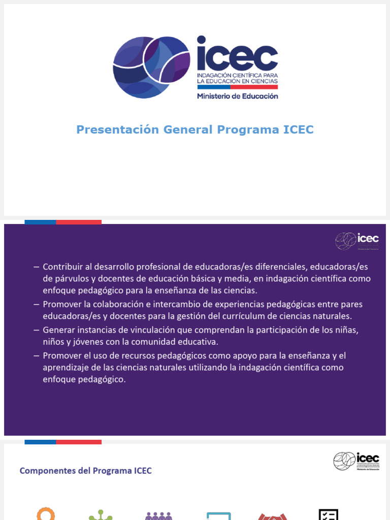 Programa ICEC: Indagación Científica en Educación | PDF | Enseñando ...