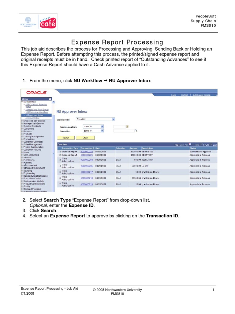 Expense Report Processing | PDF
