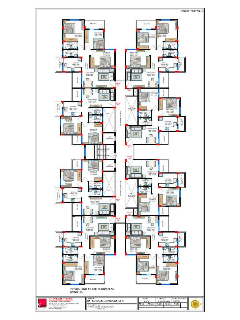 Plot No 5 - Typical 2nd To 6th Floor Plan | PDF | Home