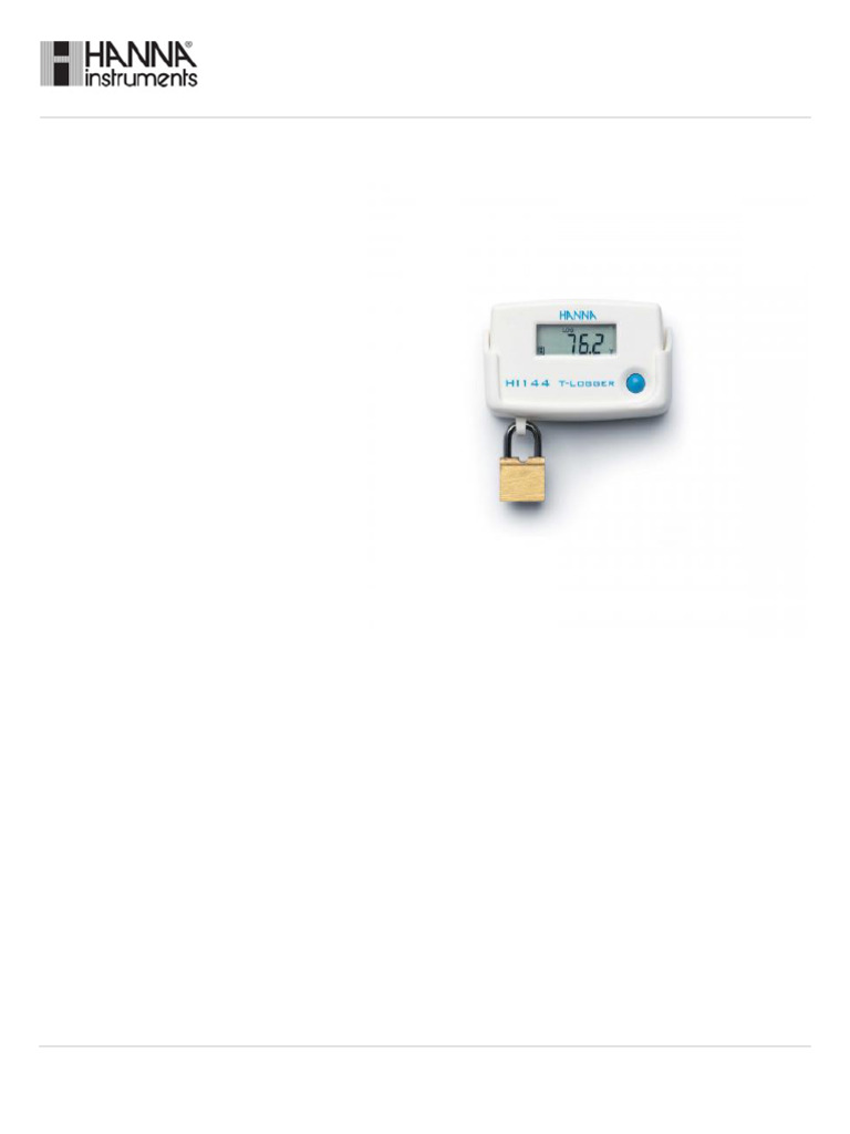 Datalogger de Temperatura HI 144 Compacto | PDF | Software | Temperatura