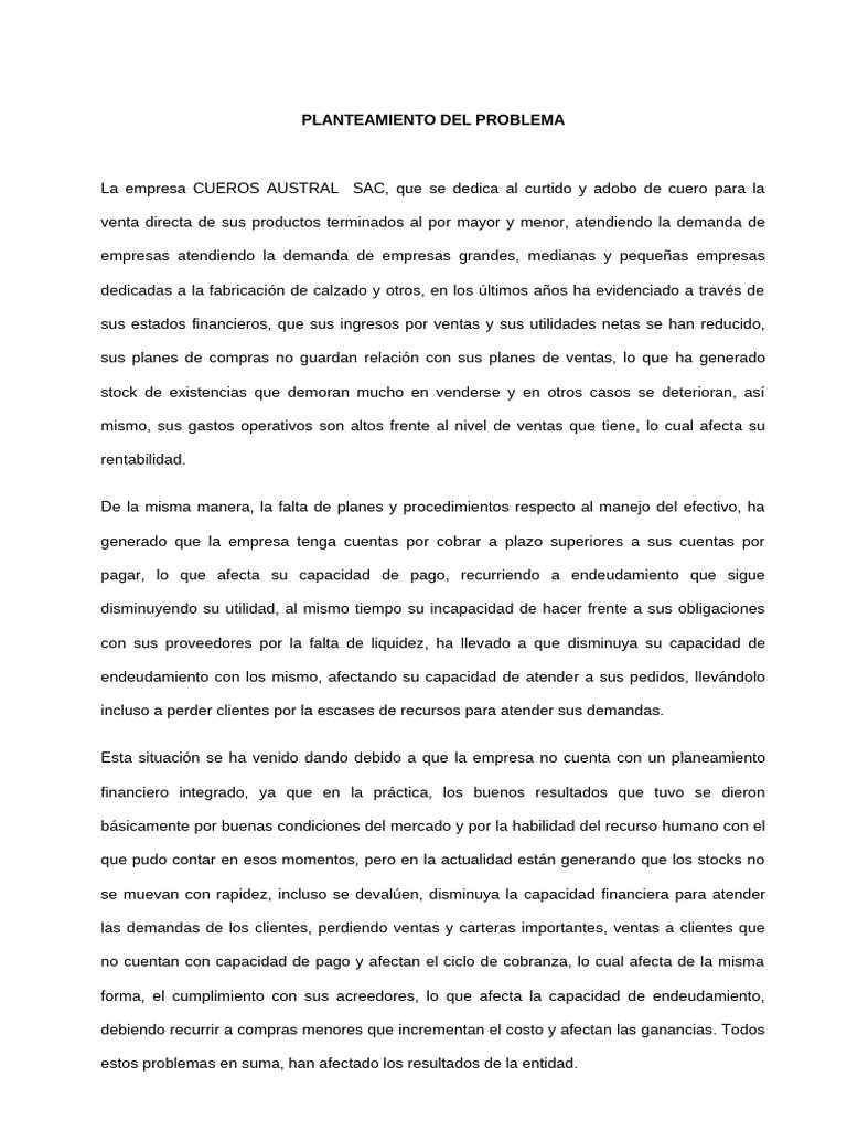 Análisis De Estados Financieros 1 Pdf Business Presupuesto