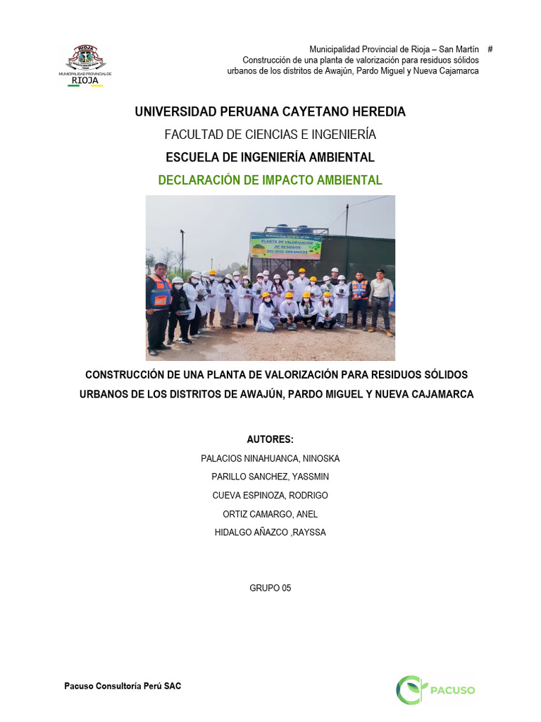 Dia Planta De Valorización De Residuos Sólidos Orngánicos E Inorgánicos