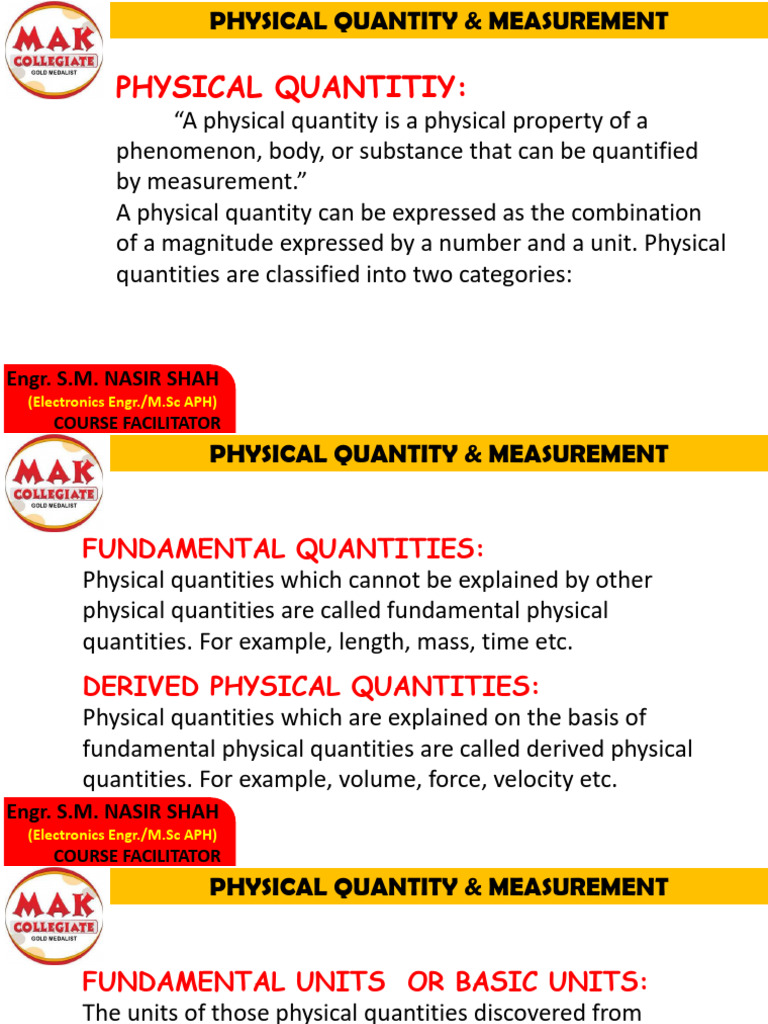 IX Physics Unit 01 Day 02 | PDF | International System Of Units ...