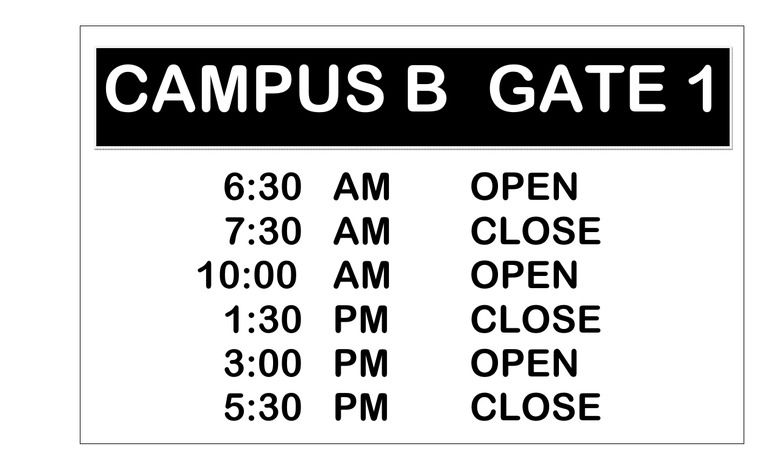 Campus B Gate 1 Schedule | PDF