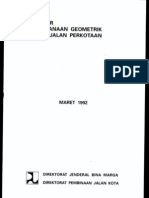 1992 - Standar an Geometrik Untuk Jalan Perkotaan