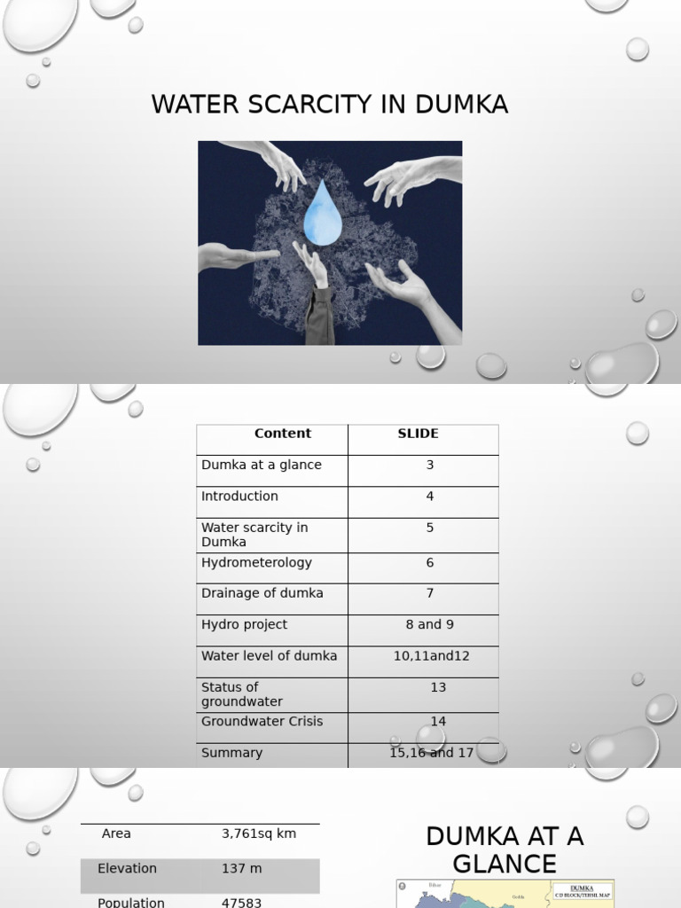 Water Scarcity Issues in Dumka, Jharkhand | PDF | Groundwater | Rain