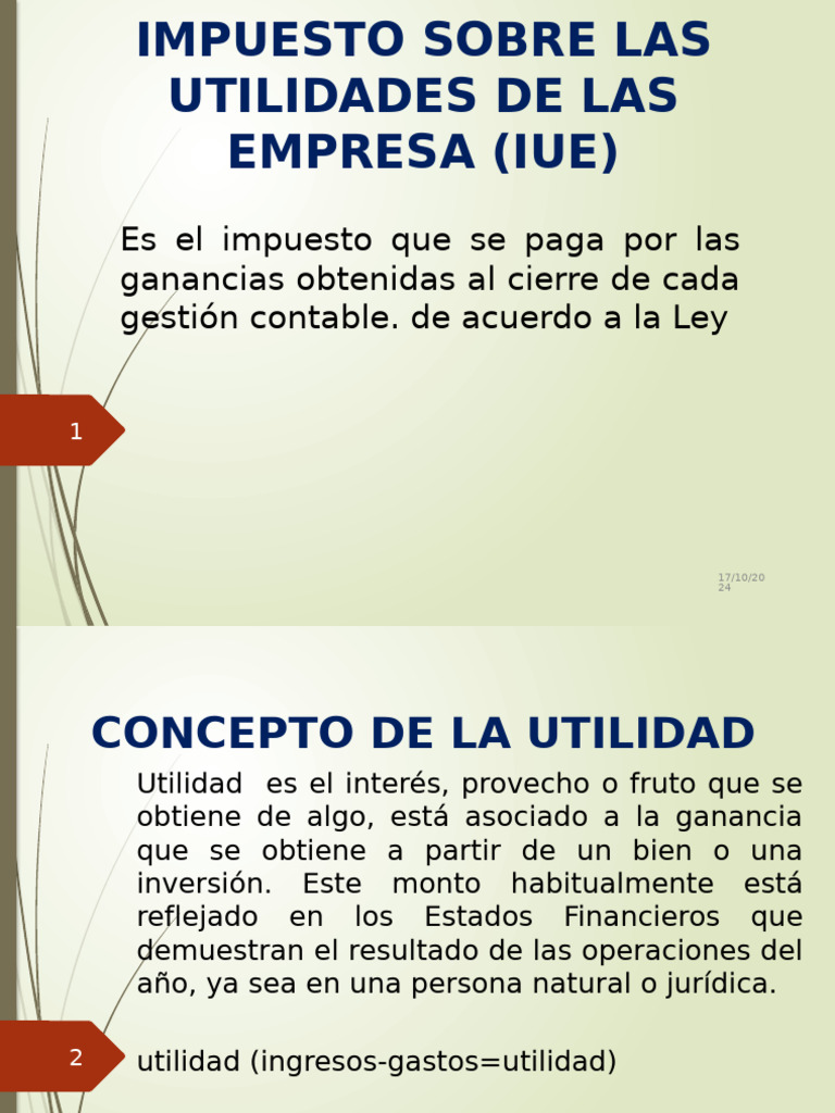 Exposicion de Iue | PDF | Contabilidad | Impuestos
