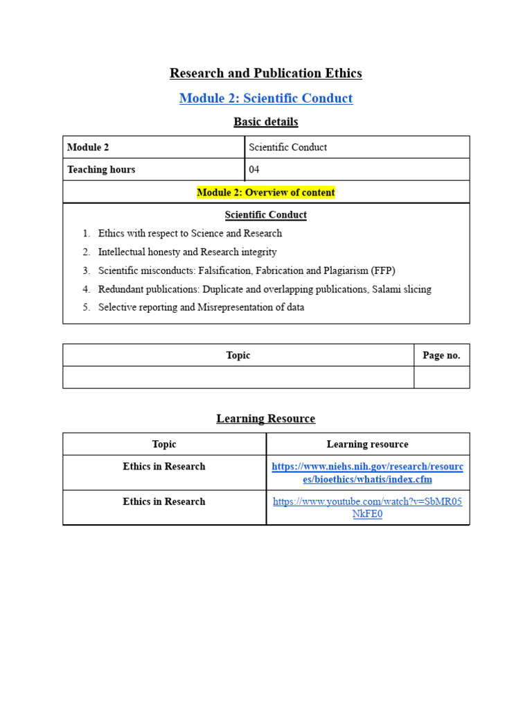 RPE Notes Module 2 | PDF | Plagiarism | Integrity