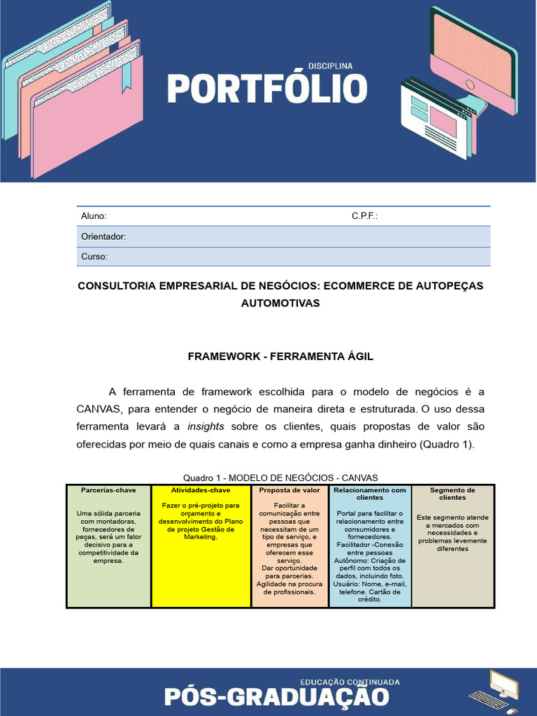 Modelo de Portfólio para E-commerce Autopeças | PDF | E-commerce | Carro