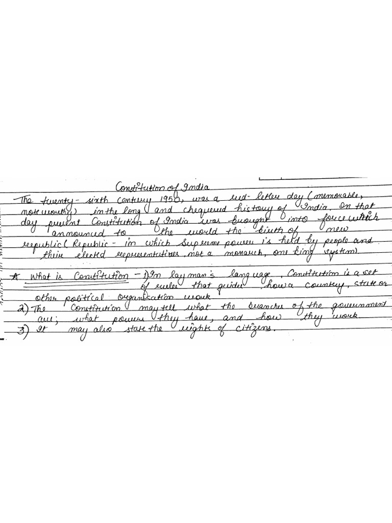 Constitution Of India Notes Part 1 Pdf