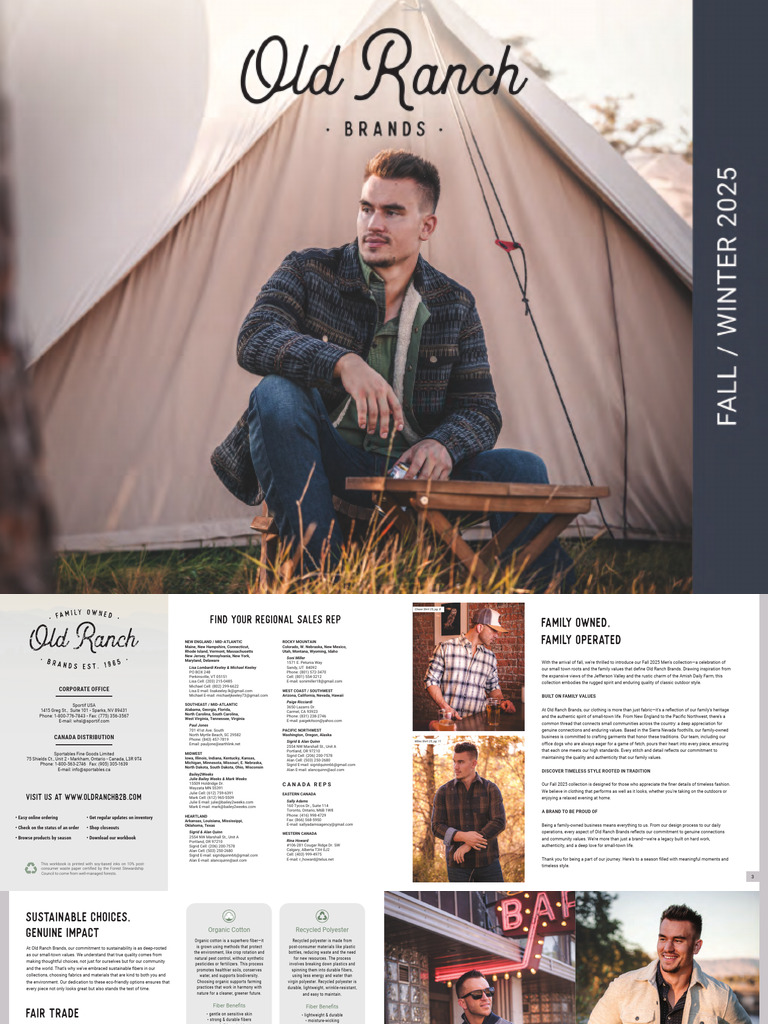 Old Ranch Brands Fall 2025 Men's Workbook | PDF | Recycling | Clothing