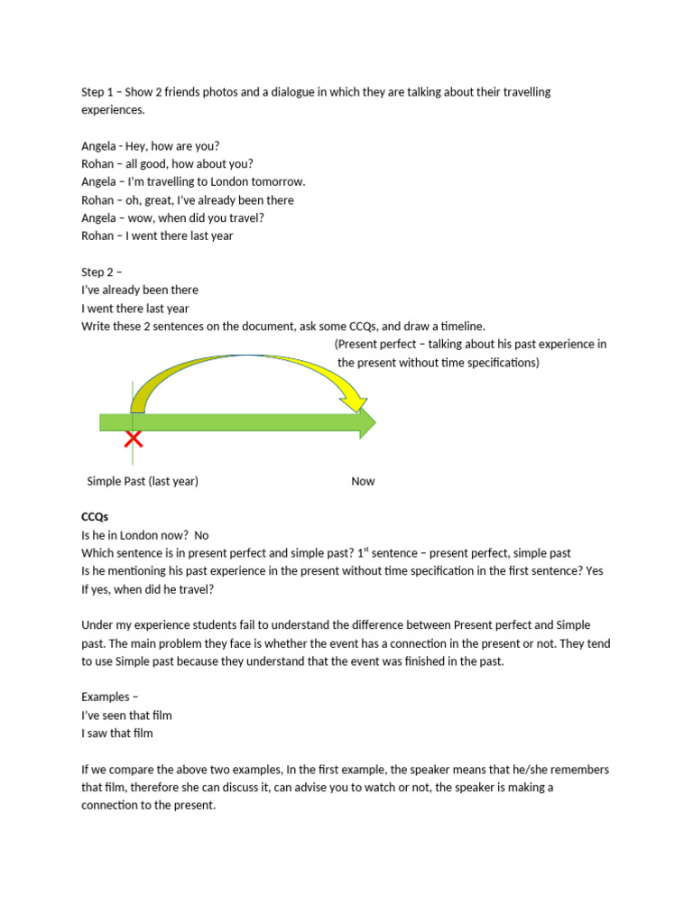 Understanding Present Perfect vs. Simple Past | PDF | Language Arts ...
