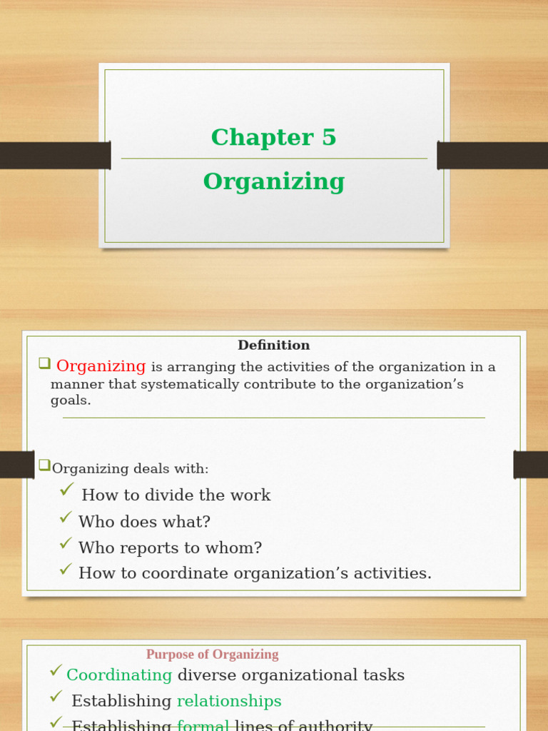 Organizing: Key Concepts and Structures | PDF | Organizational ...