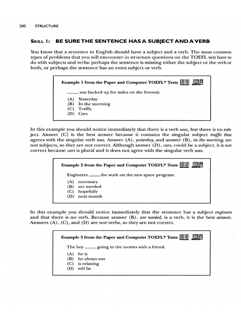 Belajar Structure And Written Expression Exercises