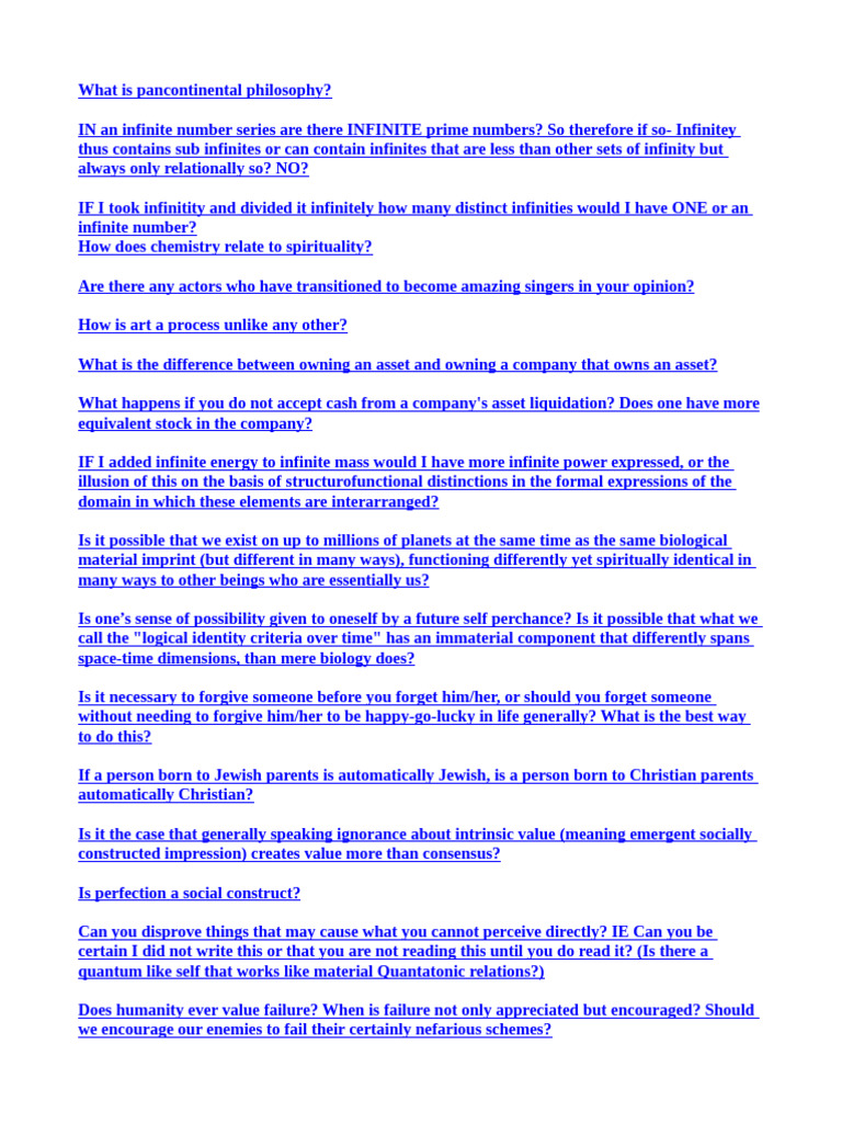 Exploring the Book of Questions PDF Consciousness Thought